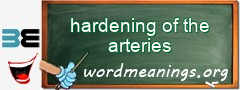 WordMeaning blackboard for hardening of the arteries